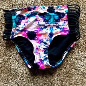 Xhilaration size small high waisted bathing suit bottoms
